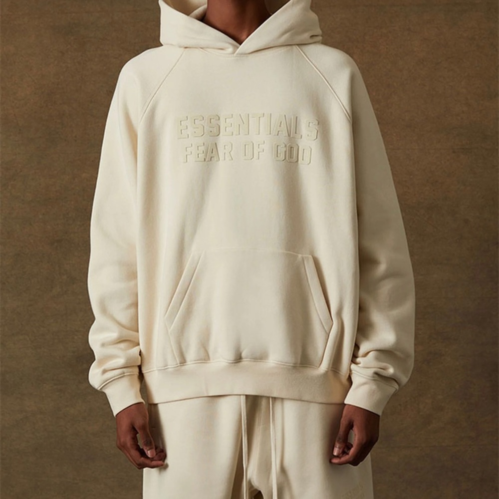 Essentials Fear Of God Egg Shell Cream Hoodie